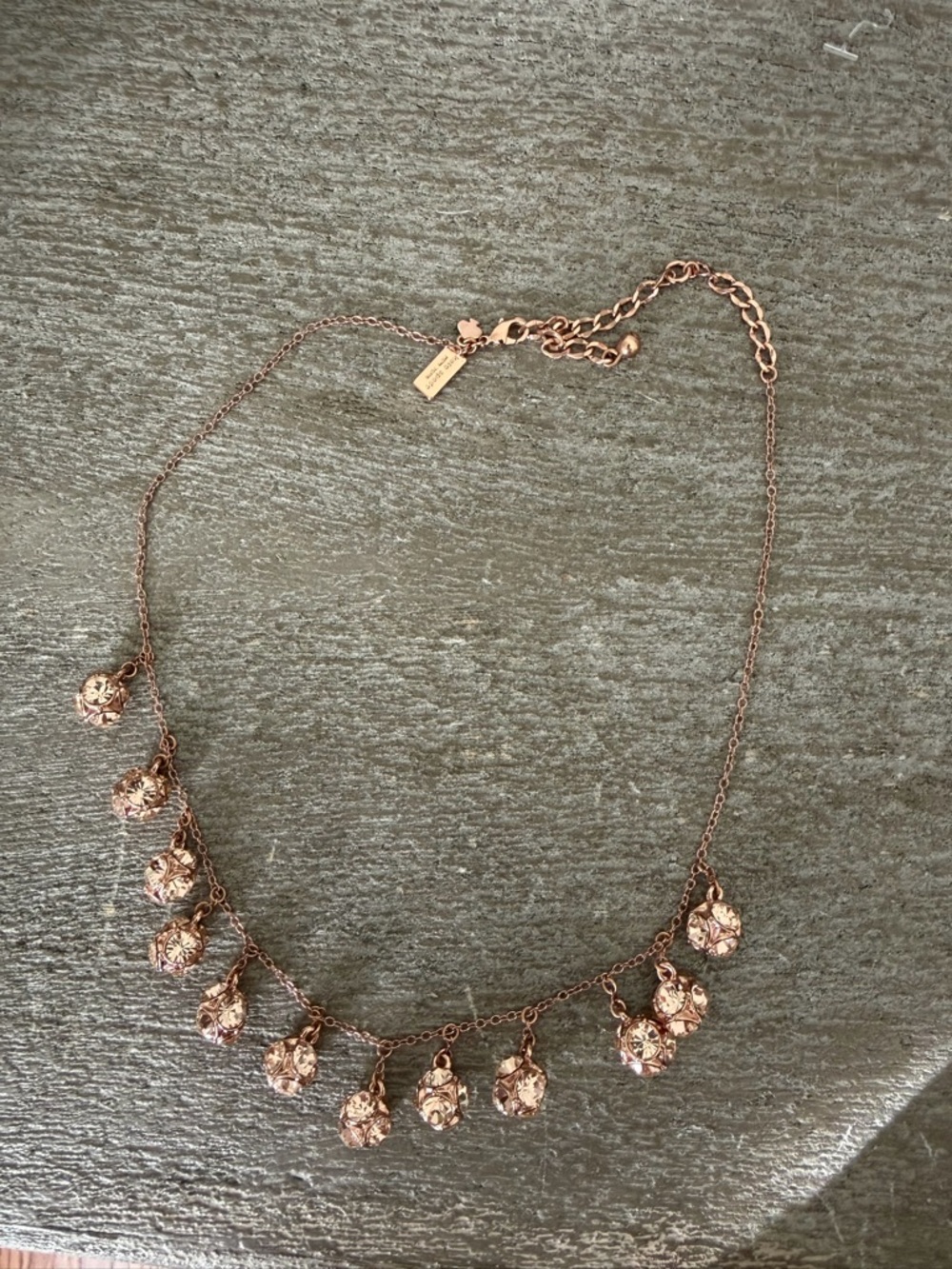 Kate spade lady marmalade necklace in rose gold